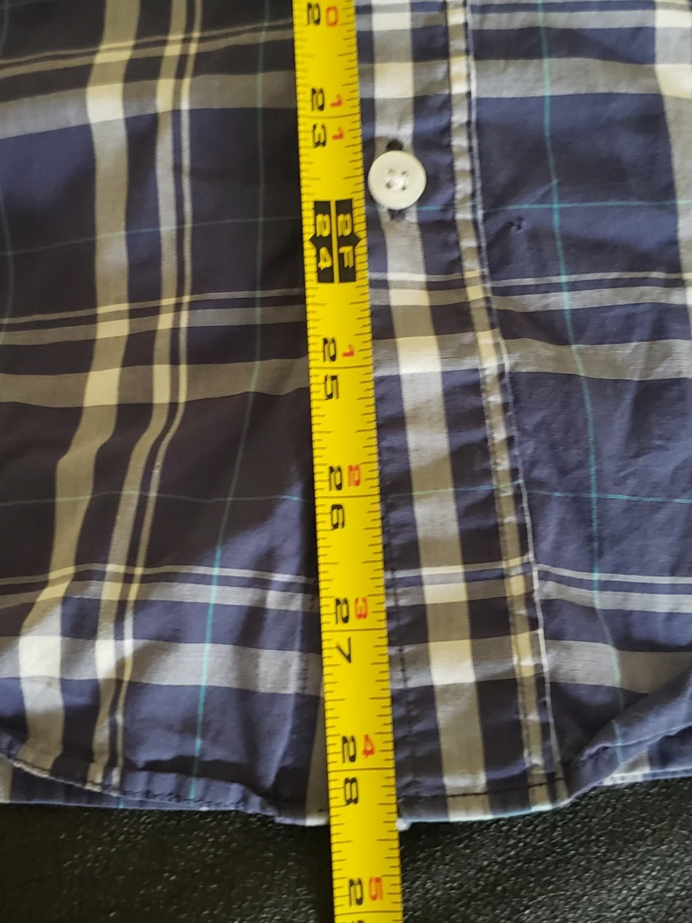 J. Crew Men's Slim Fit Blue & White Plaid Long Sleeve Button-Down Shirt XL
